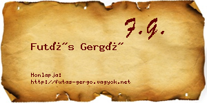 Futás Gergő névjegykártya