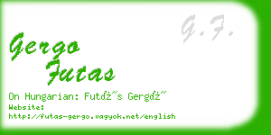 gergo futas business card